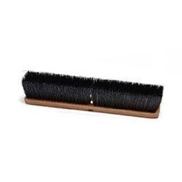 Laitner Brush Laitner Brush LAI214 Indoor & Outdoor Push Broom Head Only; 24 in. Wood Block with 3 in. Medium Synthetic Bristles LAI214